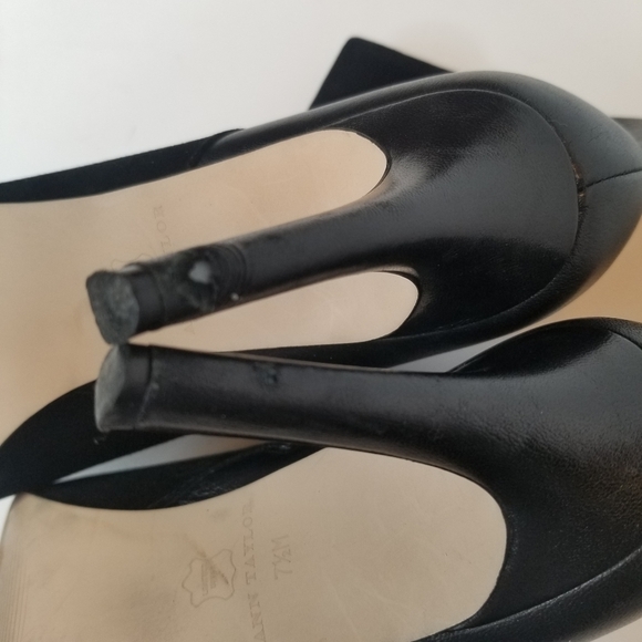 ANN TAYLOR Paulina Suede and Leather Black Booties with Heel - Picture 4 of 8